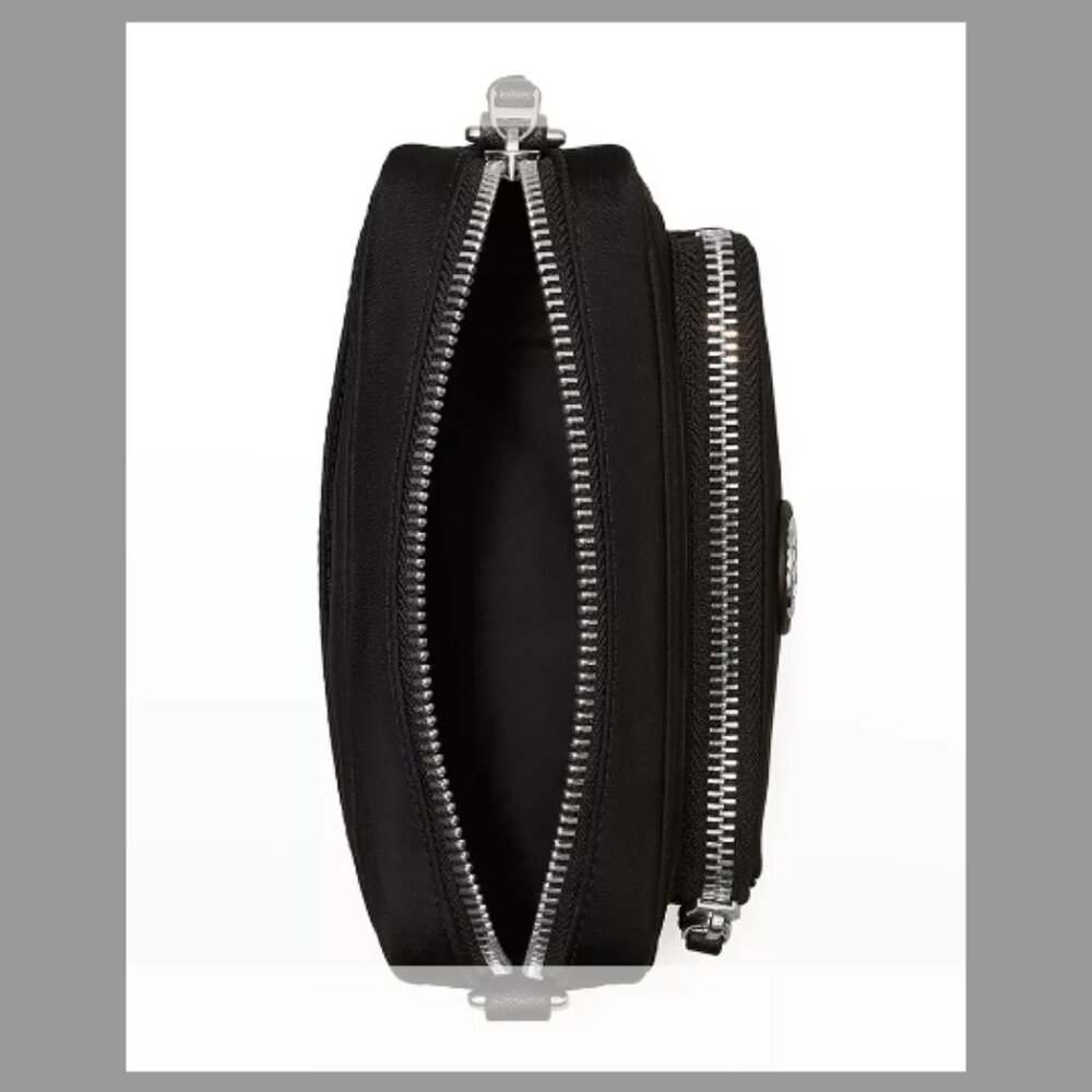 Tory Burch Mini Recycled Nylon Camera Crossbody Bag In Black - Picture 3 of 7